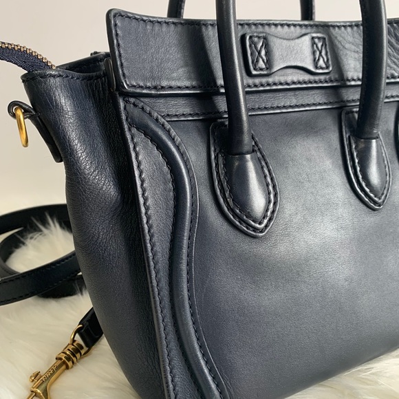 Celine Nano Luggage in Navy blue - Picture 6 of 16